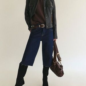 NWT Free People Jam Session Relaxed Capri in Rinse